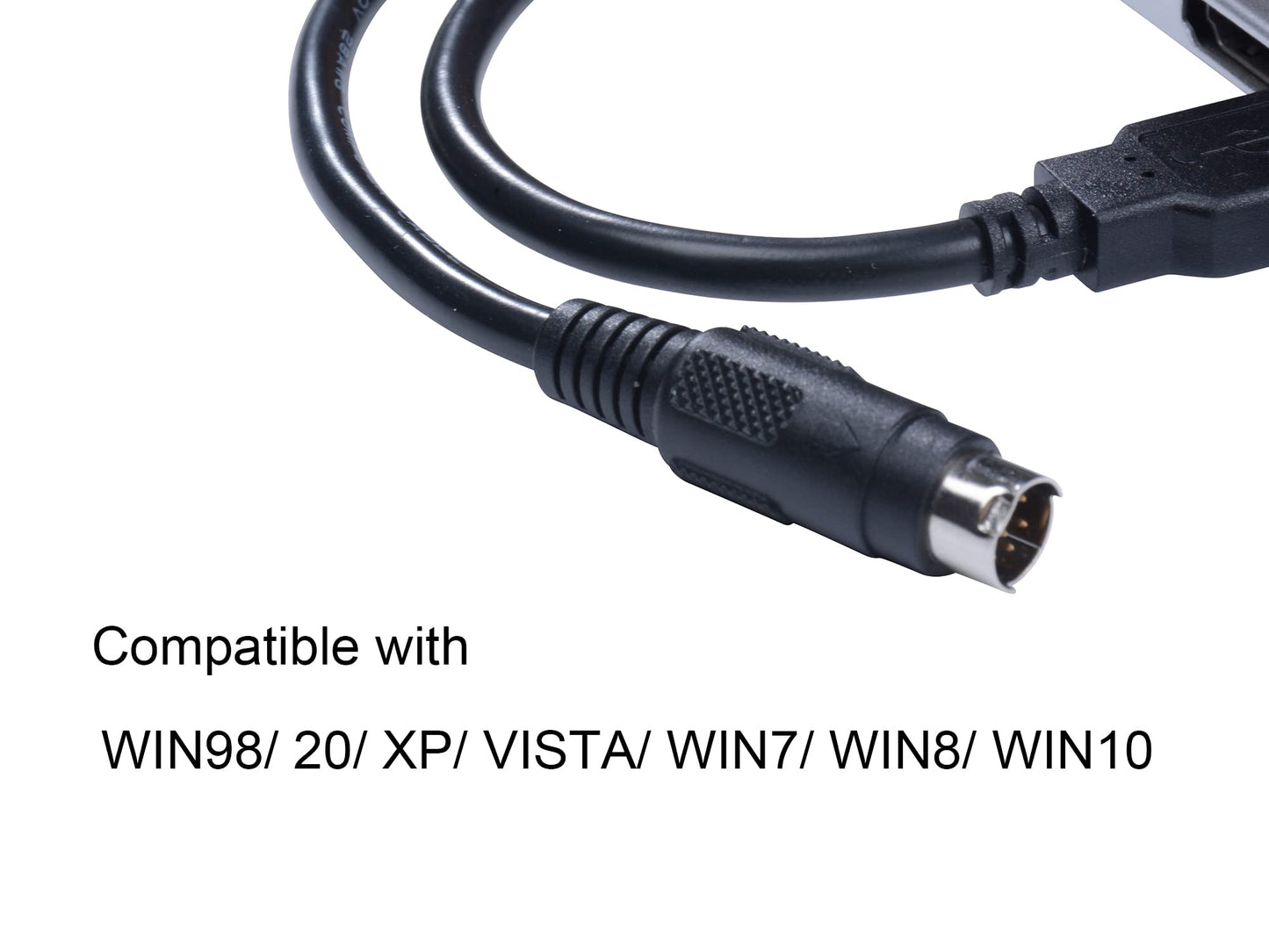 Avanexpress PLC Micrologix Cable USB Interface Compatible PLC Micrologix 1000, 1200, 1400 Series with USB-1761-CBL-PM02 8 Pin Round Aapater