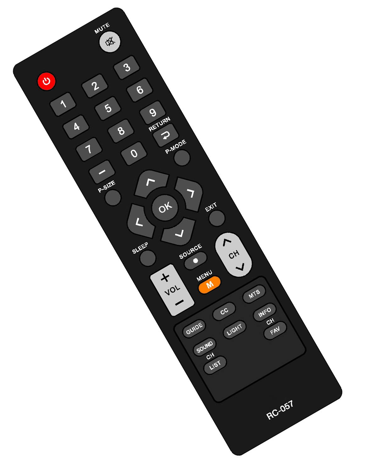 RC-057 TV Remote Control Compatible with COBY TVs
