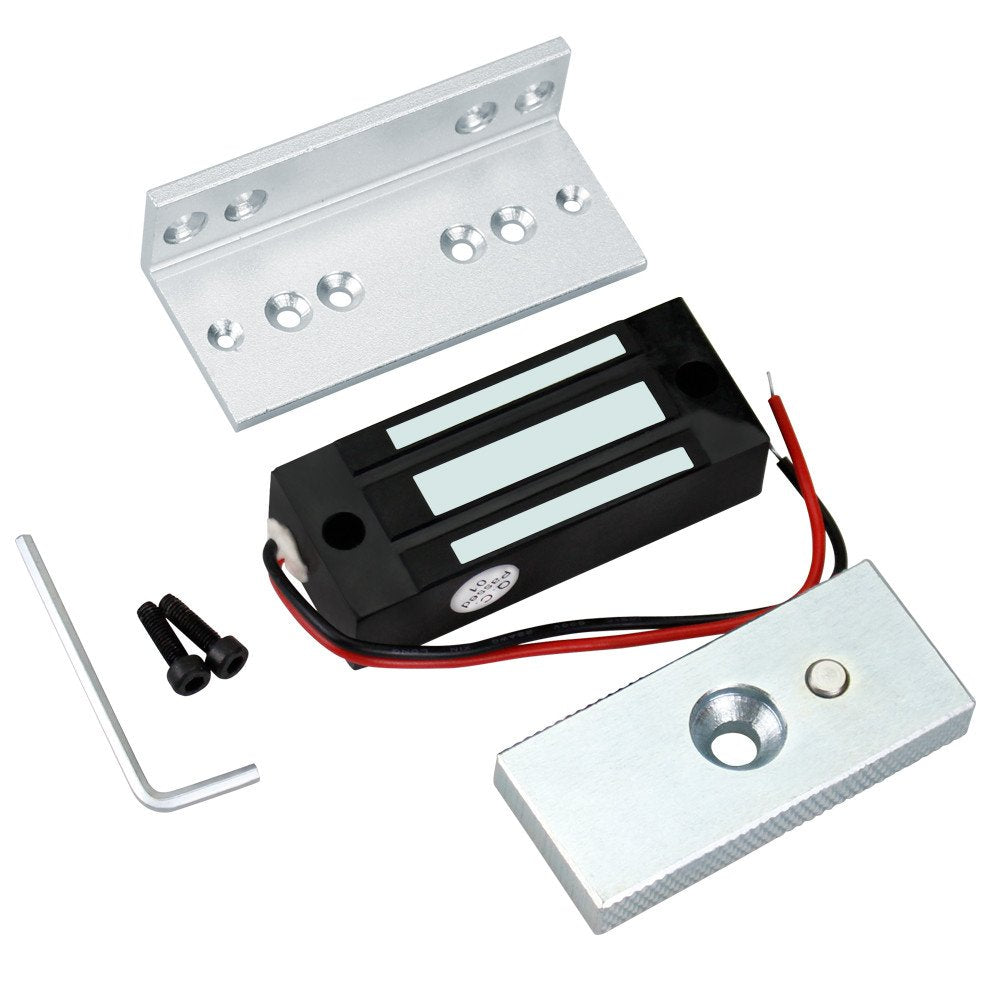 HFeng Electric 60KG Magnetic Lock DC12V Mini Electromagnetic Lock Cabinet Door Access Control System kit 130lbs Holding Force