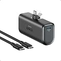 ANKER Portable Charger, Nano Power Bank with Built-in USB C Connector, 5,000mAh Portable Charger 22.5W, for iPhone 17/16/15 Series, Samsung S22/23