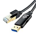 Jelly Tang USB to Ethernet Cable 3Ft,USB 3.0 Male to RJ45 Serial Adapter Directly Connected, Compatible with Laptop, PC, MacBook, Switch, Windows