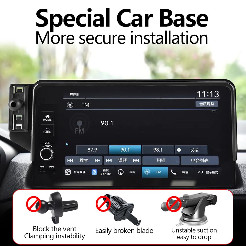 LUNQIN Car Phone Holder Mount for Honda CRV CR-V 2023 2024 2025 2026 Auto Accessories Navigation Screen Bracket Interior Decoration Mobile Cell Phone