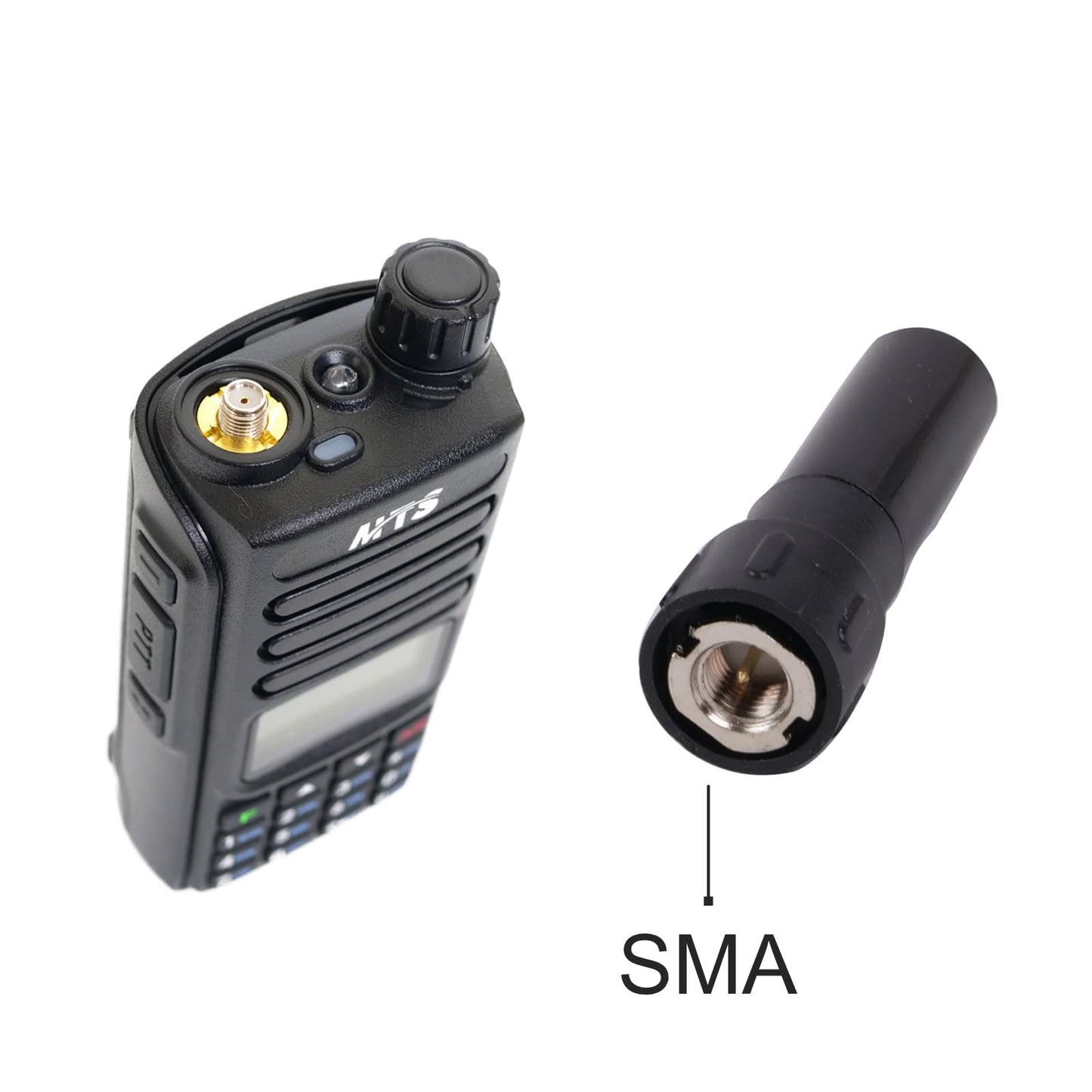 1.8" SMA-Male Stubby Antenna GRA-SH45 | UHF 400-470MHz | Mini, Lightweight, Efficient | 2-Pack for Handheld Radios