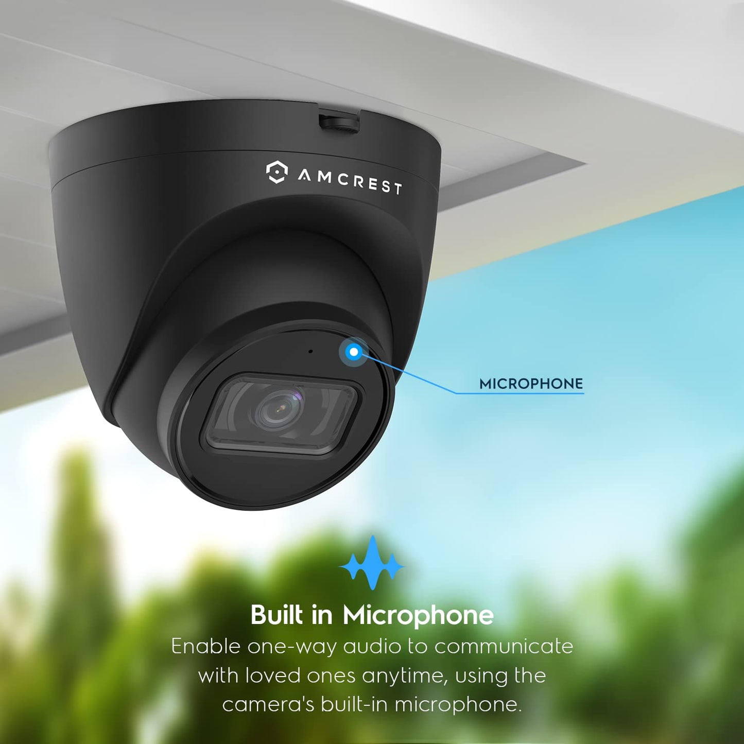 Amcrest Refurbished 5MP Turret POE Camera, Outdoor IP Camera POE with Mic/Audio, 5-Megapixel Security Surveillance Cameras, 132° FOV, IP67, MicroSD