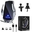 Wireless Car Charger Mount Automotive Electric Induction 15W Wireless Charger Car Auto Clamping Car Phone Holder Mount Wireless Charging Mount Vent