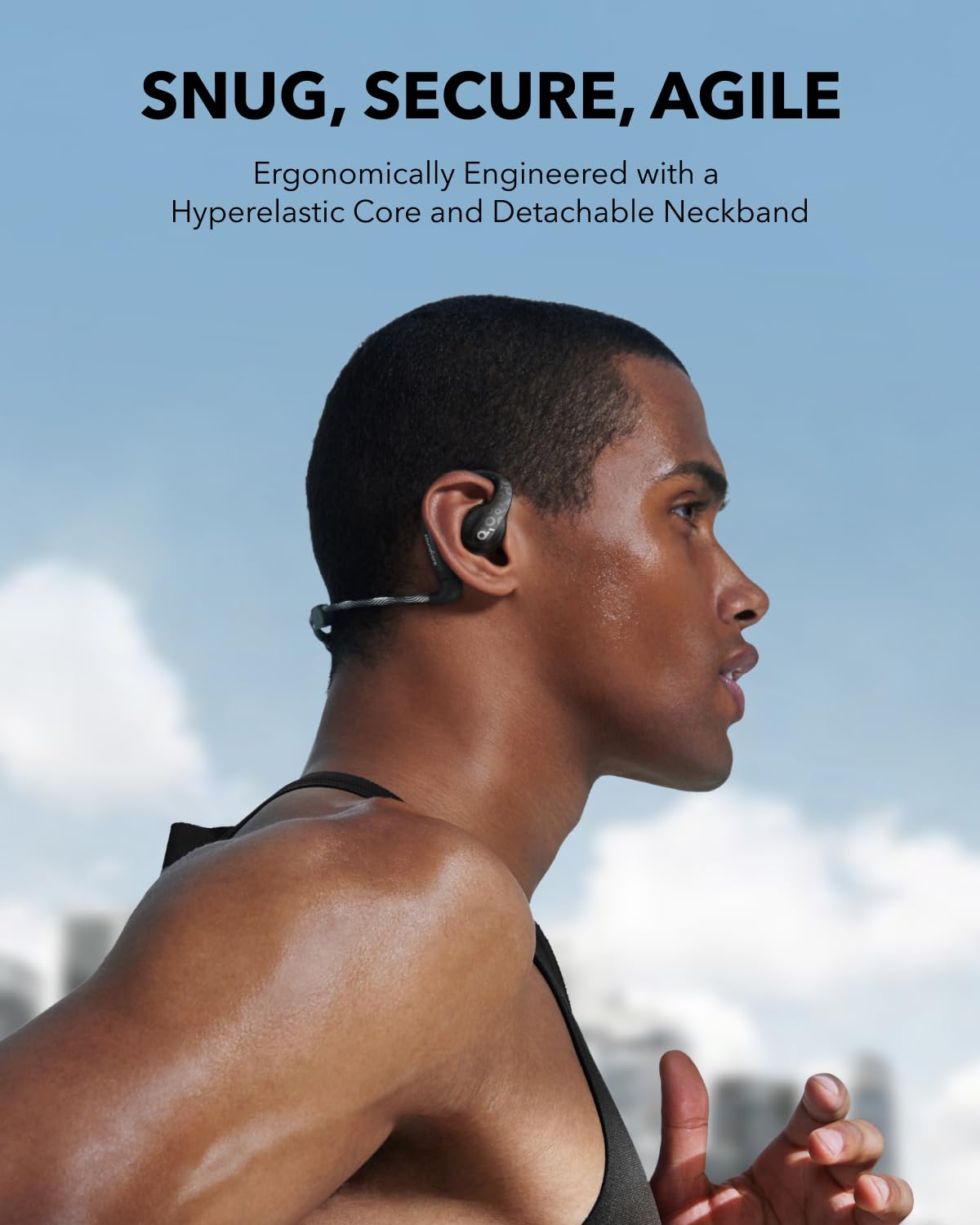 Soundcore by Anker AeroFit Pro Open-Ear Headphones, Ultra Comfort, Secure Fit, Ergonomic Design, Rich Sound with LDAC, Bluetooth 5.3, IPX5