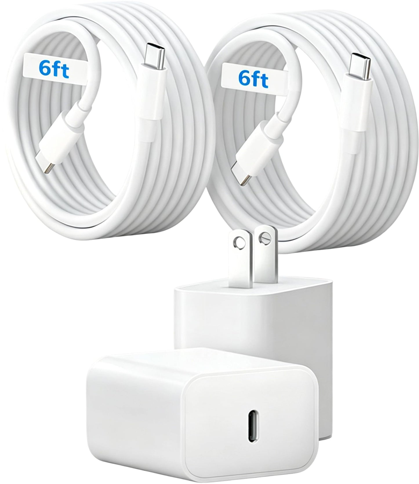 for iPhone 17 16 15 Charger Fast Charging 2Pack 20W USB C Wall Charger with 6FT Fast Charging Cable Compatible with iPhone 17/17 Air/17 Pro/17 Pro