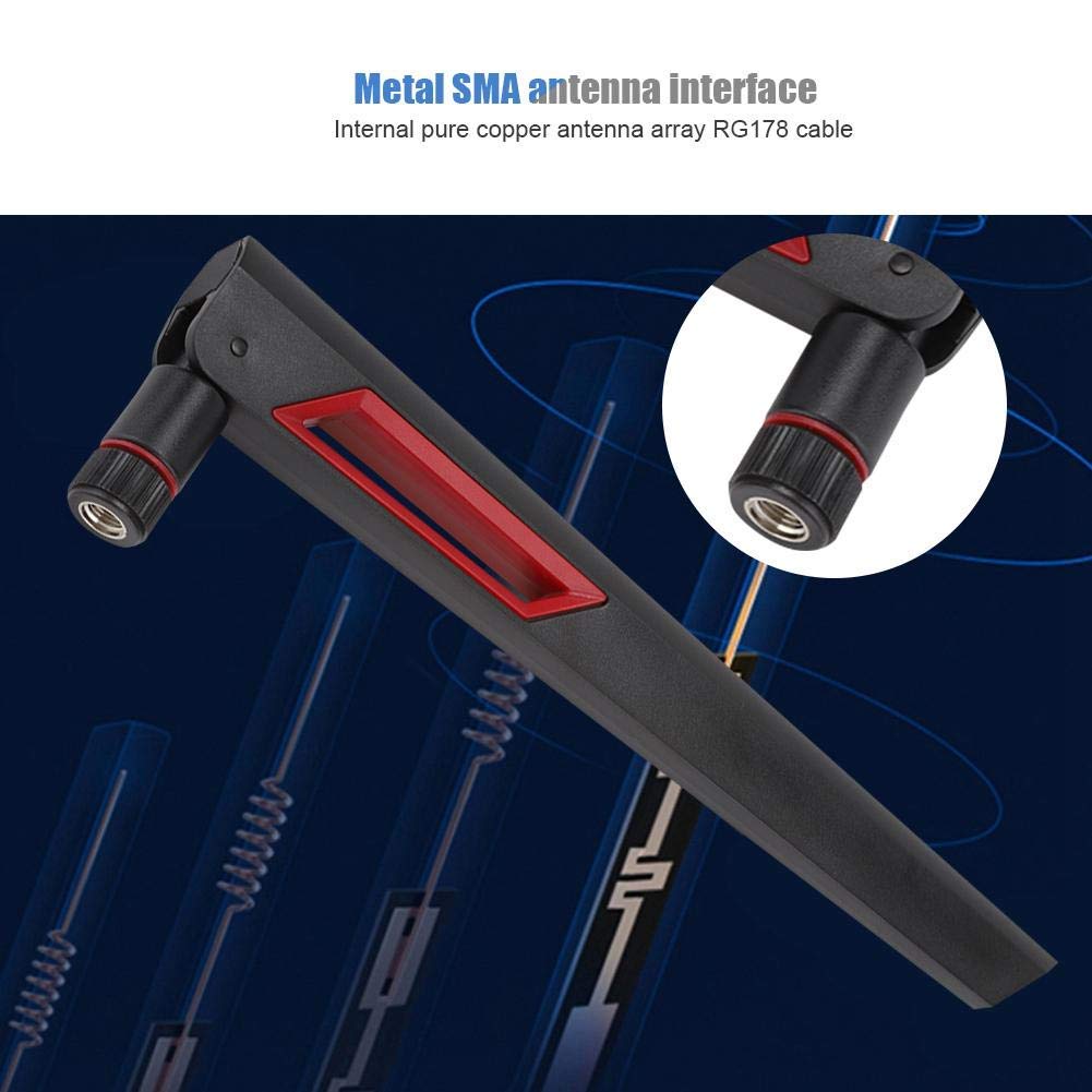 3Pcs Dual Band Router Antenna Router Adapter Antenna 8DBi High Gain Omnidirectional Network Card Antenna Fit for EX6200, AC15, AC68U, AC88U, AC3200