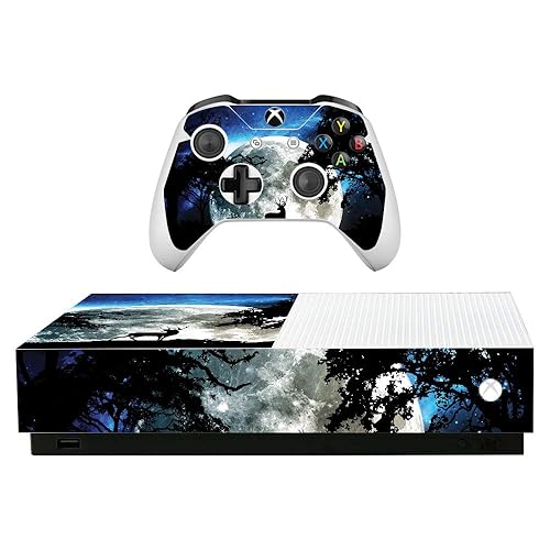 MightySkins Skin for Microsoft Xbox One S All-Digital Edition - Moonlight Deer | Protective, Durable, and Unique Vinyl Decal wrap Cover | Easy