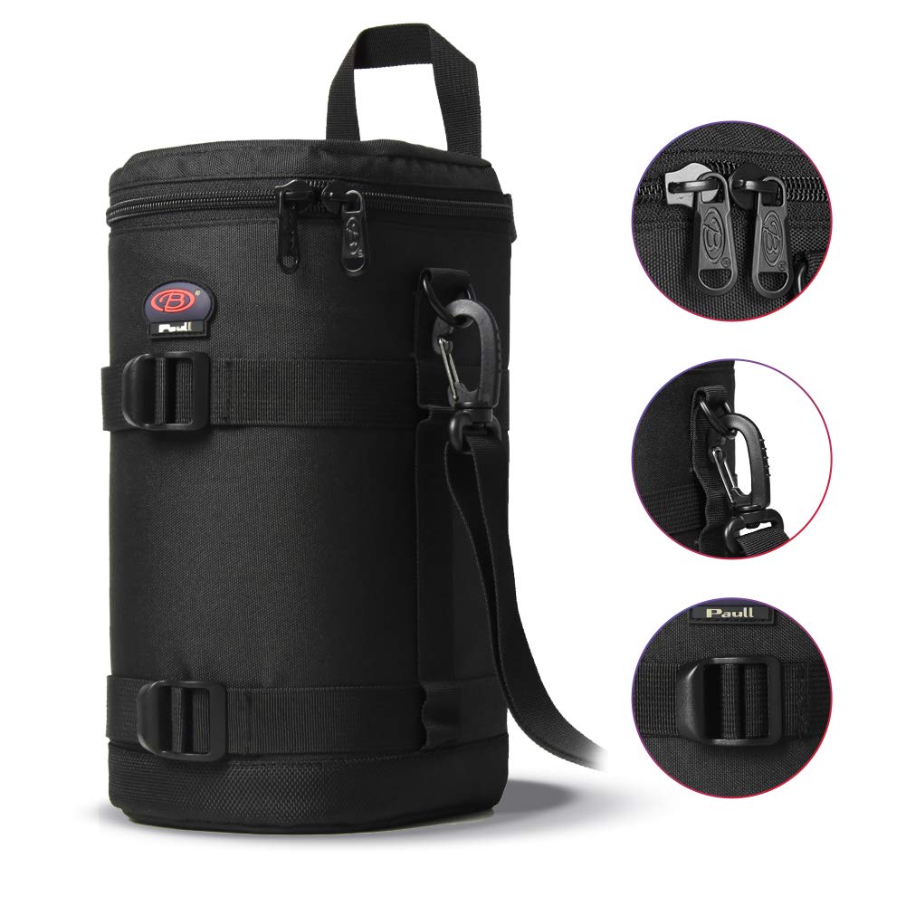 BPAULL Lens Pouch For DSLR Camera Lens Fits for Canon, Nikon, Pentax, Sony, Olympus, Panasonic, and other Lens BL-0009