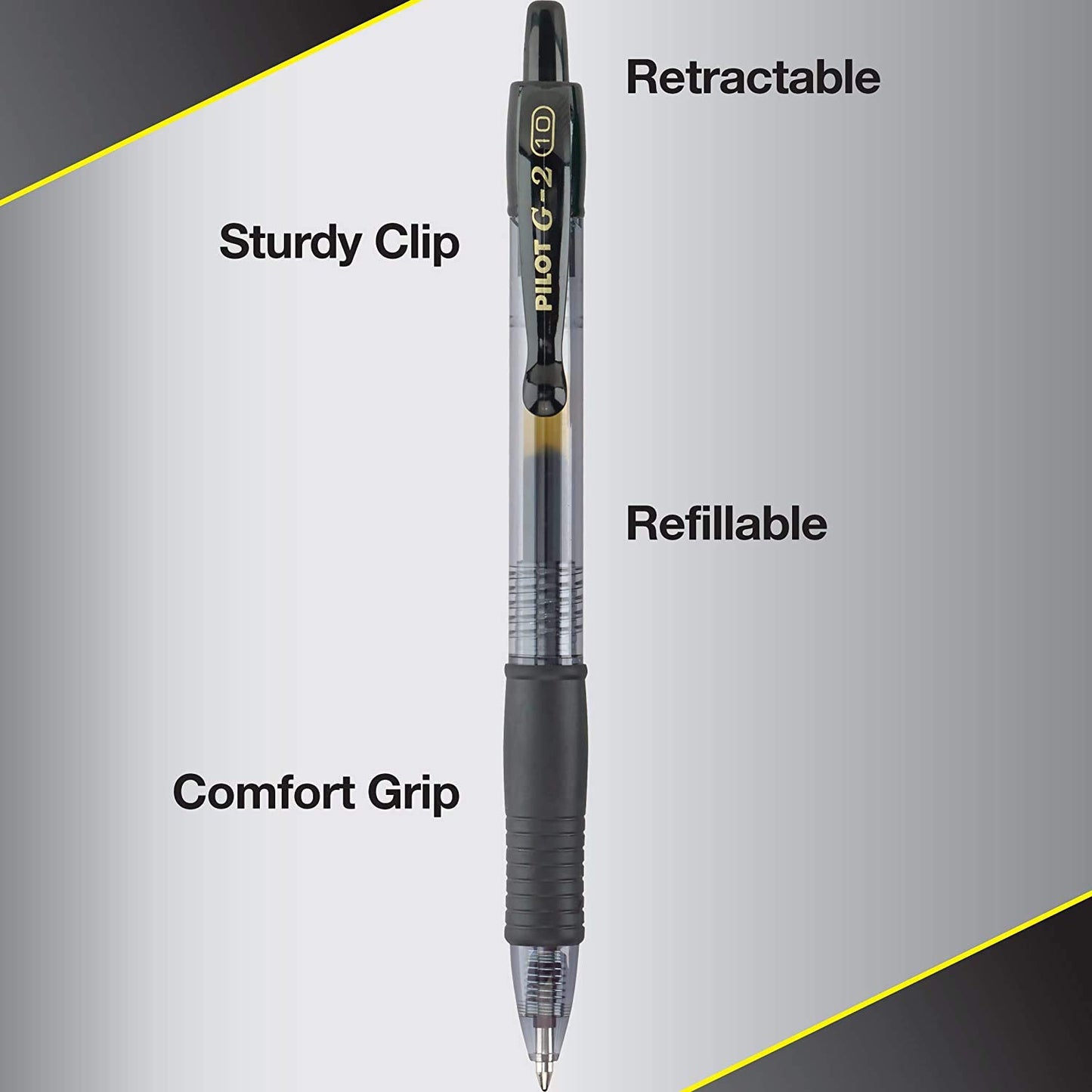 PILOT G2 Premium Gel Pens, 1.0mm Bold Point, Pack of 10