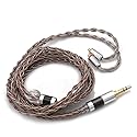 TRIPOWIN Linsoul C8 8-Core Silver Copper Foil Braided Earphone Replacement Upgrade Cable, Tinsel Silver Copper Wire for KZ ZSN Pro, ZS10 Pro NF2u…