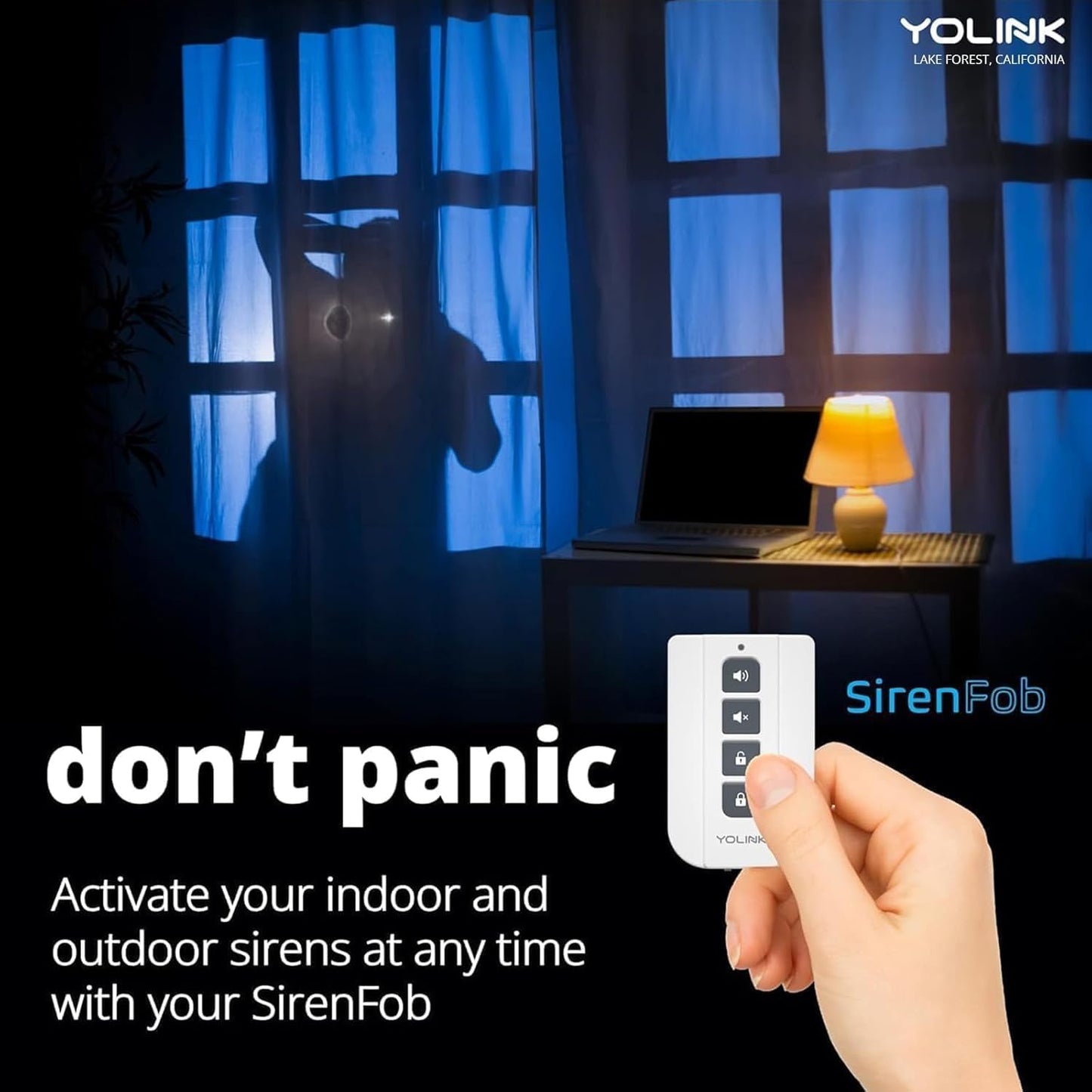 YoLink X3 Version Outdoor Alarm Controller and SirenFob Kit, Ruggedized Battery-Powered Siren/Alarm/Relay Controller, Up to 1/4 Mile Range, 110dB