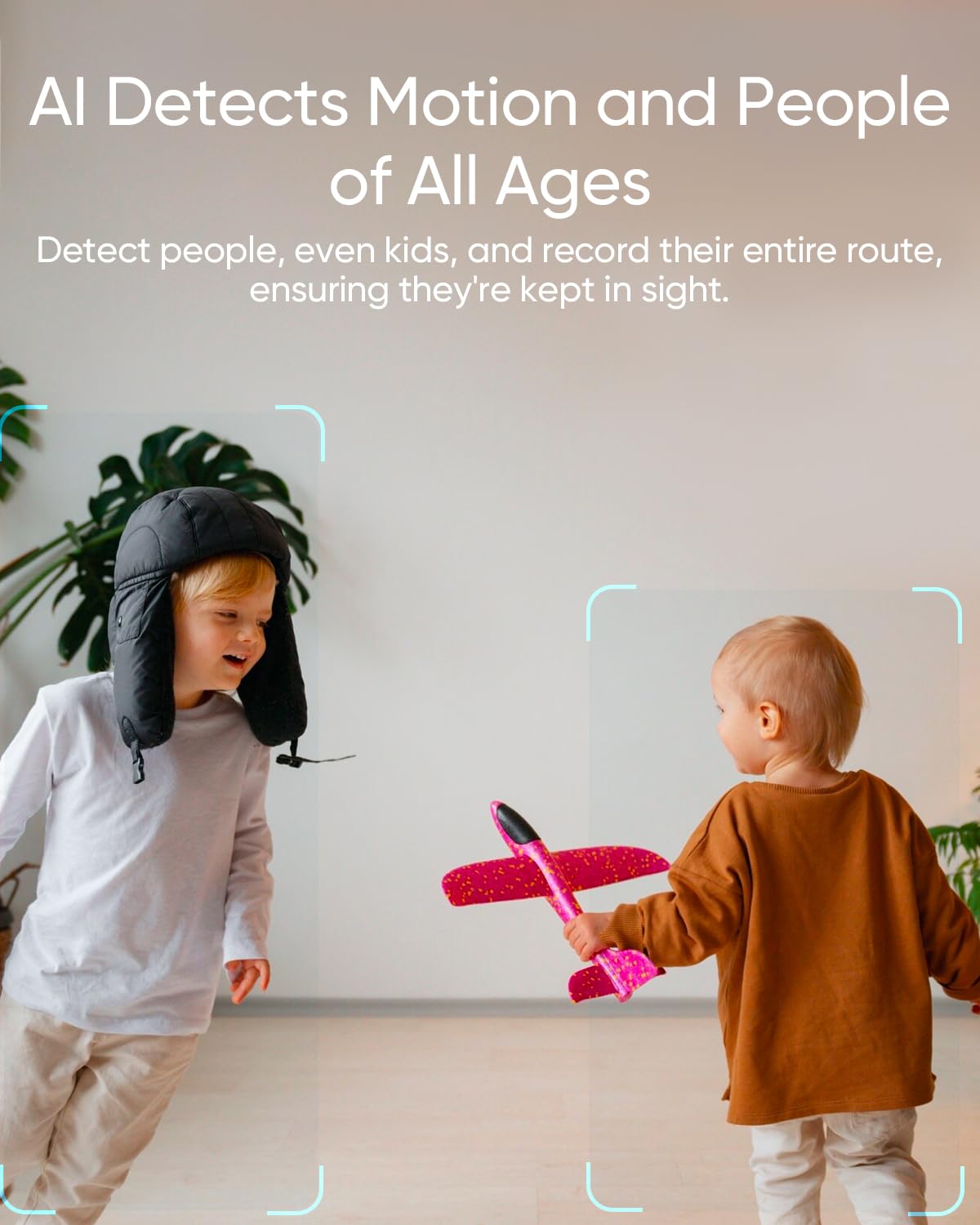 eufy Security Indoor Cam C210, 1080p Resolution Security Camera with 360° PTZ, Plug-in Security Indoor Camera with 2.4G Wi-Fi, Human/Motion AI, Night