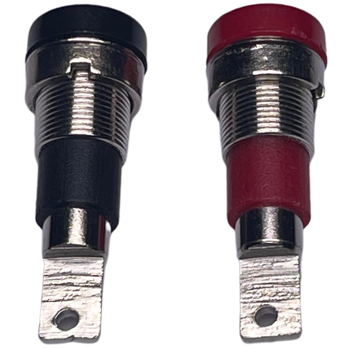 CESS Black and Red Banana Female Jack Socket - 4mm Banana Female Connector Panel/Chassis Mount Soldering Type (10 Pack)