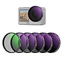 NEEWER CPL + ND Filter Set Compatible with DJI Osmo Action 6 Only, ND8/16/32/64/1000 Adjustable Circular Polarizing Lens Filters, Snap On Multicoated