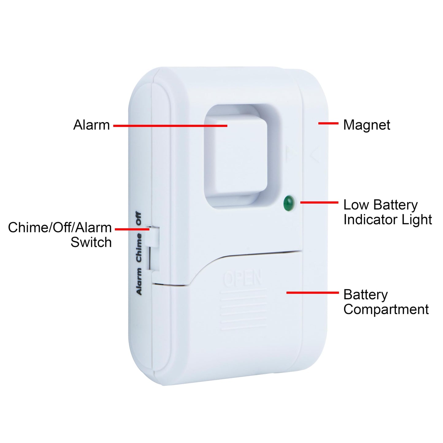 GE Personal Security Window and Door Alarm, 4 Pack, DIY Protection, Burglar Alert, Wireless Chime/Alarm, Easy Installation, Home Security, Ideal