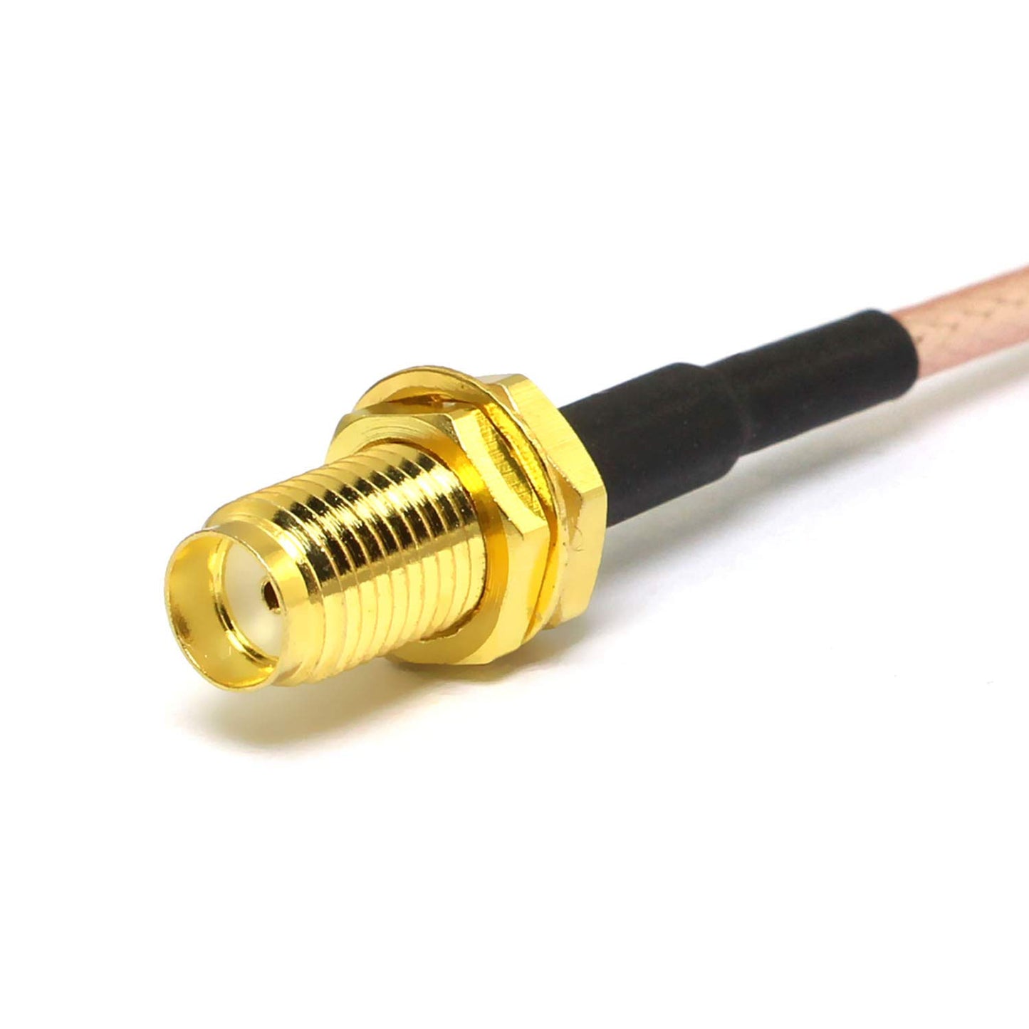 E-outstanding 1PC MMCX Pigtail Male Coaxial Cable Adapter Right Angle to RF RG316 SMA Female Antenna Connector with 0.39 Inches 4 Inches