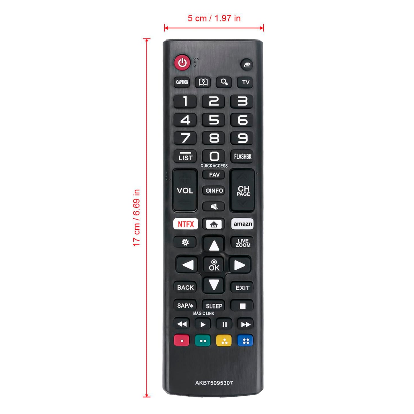 New AKB75095307 Replace Remote fit for LG TV 43UJ6300 49UJ6300 65UJ6300 55UJ6300 55UJ6540 43LJ5500 43LJ550M 49LJ5500 49LJ550M 49UJ6500 55LJ5500