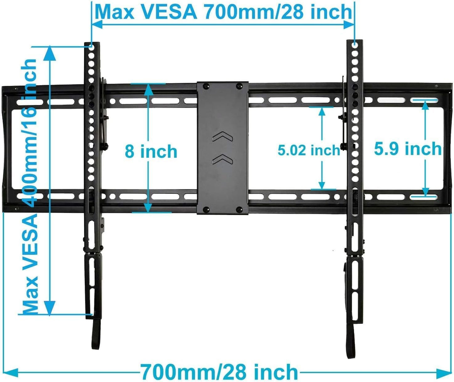 VideoSecu Tilt TV Wall Mount for Most 32"-75" Sony, Vizio, LG, Sharp, Panasonic LCD LED Plasma 3D HDTV Flat Panel Screen 4K TV Bracket, with HDMI