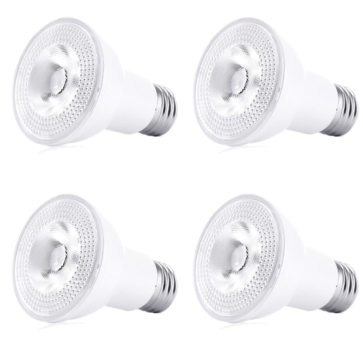 yayutelight PAR20 LED Bulbs, 4000K Cool White Flood Light CRI90 50W Equivalent 7W, Dimmable, 550 Lumens, E26 Base (4)