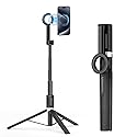 UBeesize Magnetic Tripod for iPhone with Remote, 64’’ Extendable Phone Stand for Video Recording/Vlogging, N52 Strong Holder for iPhone 12-15/Android