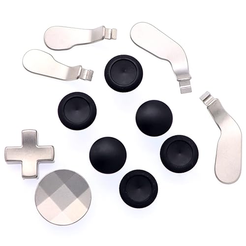 Deal4GO Magnetic Analog Thumbstick Metal D-pad & Paddle Set Replacement for Xbox One Elite 1698 Controller Thumb Stick Black