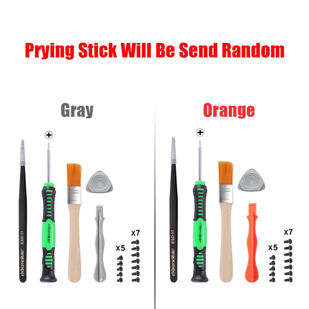 eXtremeRate Cross Screwdriver Set Opening Tools Repair Kits for PS4 All Model Controllers, for PS3 Controller with Spare Screws Tweezers Prying Tool