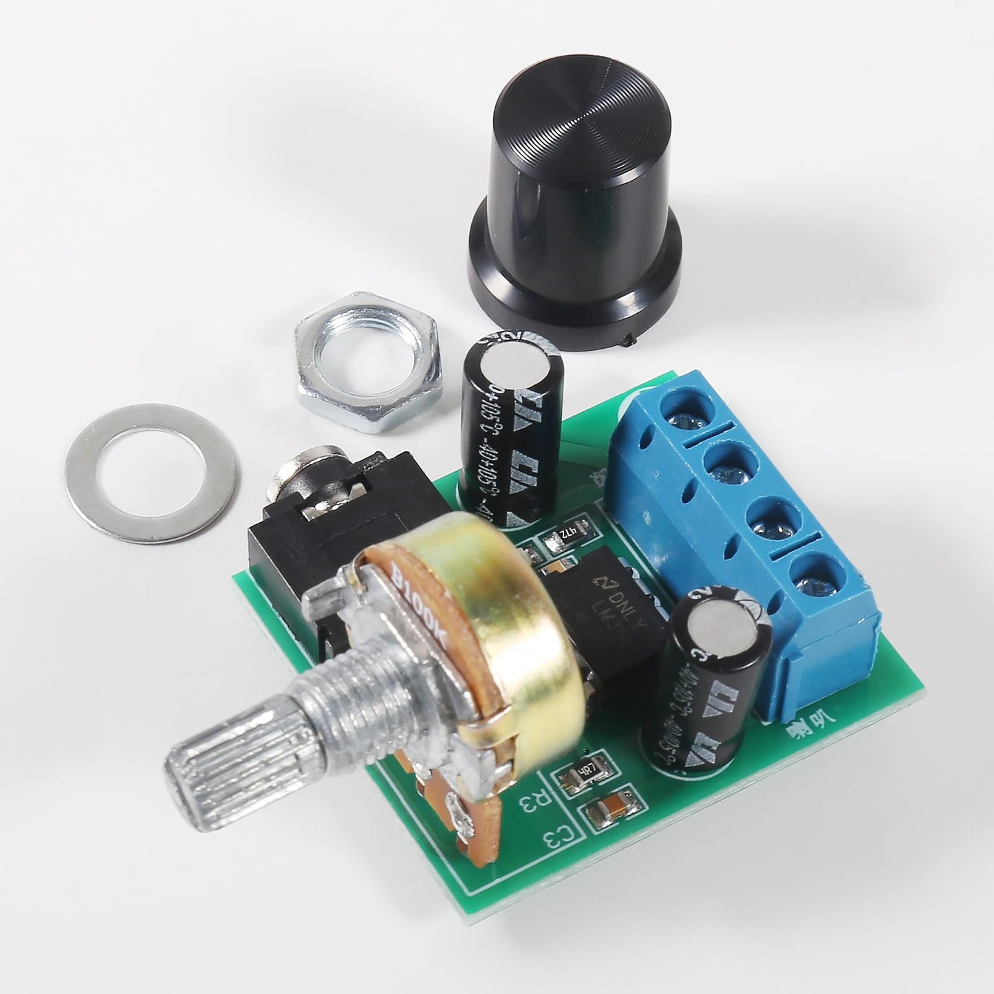 3pcs LM386 Mini Audio Amplifier Board DC 3-12V Volume Adjustable Control LM386 Audio Power Amplifier Module Support 0.5W-10W Speakers(Pack of 3)