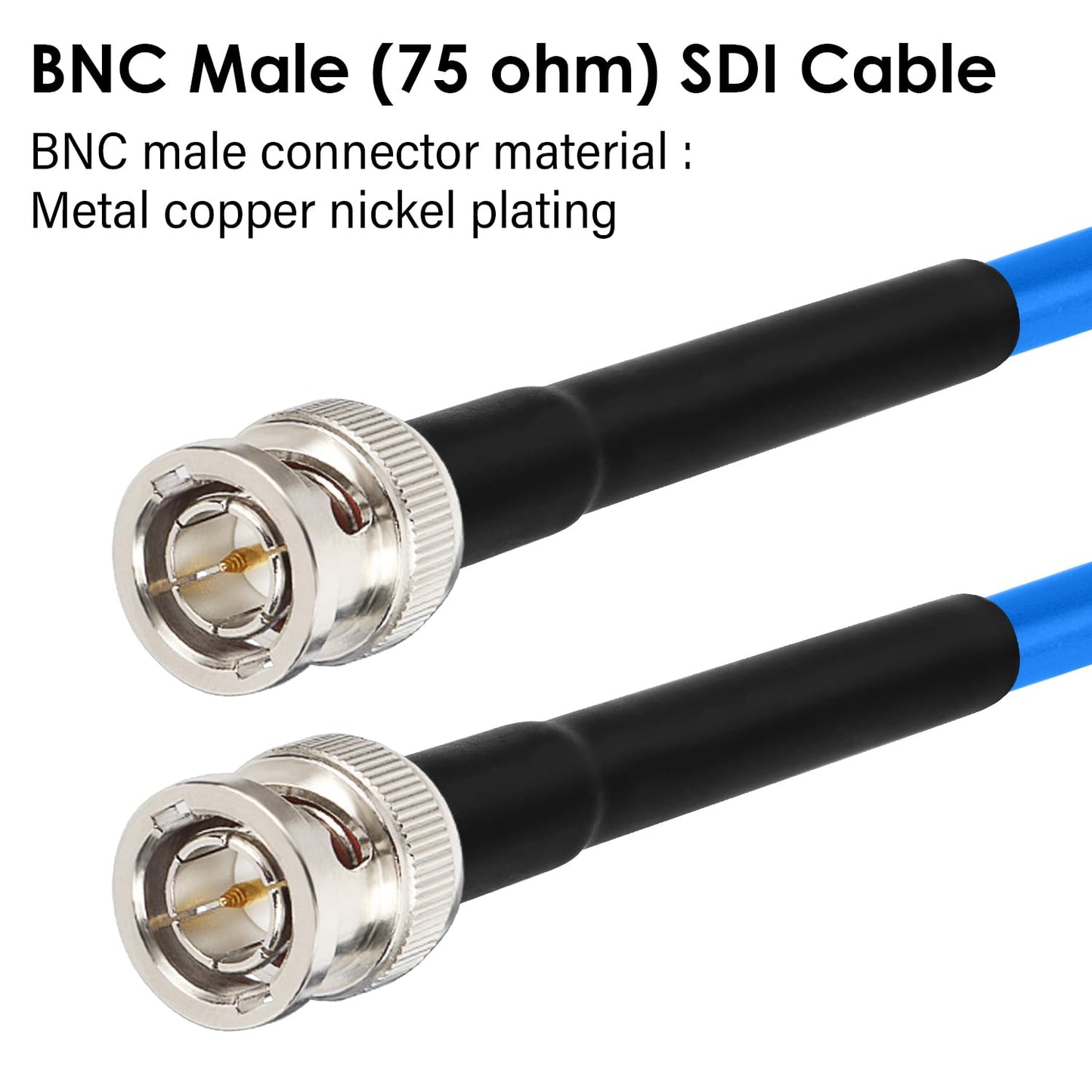 XRDS -RF 6FT SDI Cable, 3G/6G-SDI Cable BNC Digital Video Cables 75 Ohm RG59 BNC Male Cables for 3G/6G HD SDI Monitor Video Recorder Converter