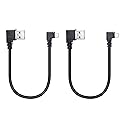 Maixbomr 90 Degree Micro USB Cable,25cm USB A Left Angle to Micro USB Left Angle Charging and The Data Transfer,for Phone and Dash