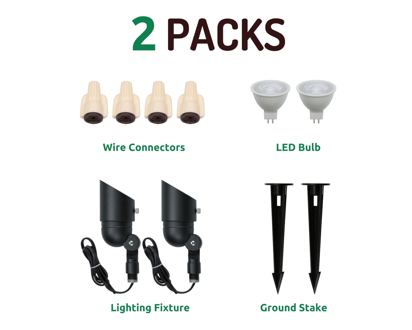 Lumina Lighting® 4W Landscape Lighting 12V Landscape Lights Low Voltage Landscape Spotlights Warm White Waterproof Outdoor Replaceable LED Bulb