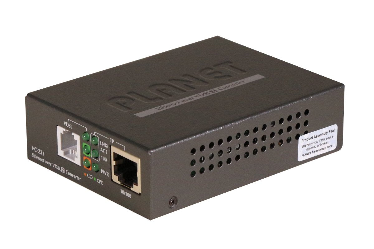 VC-231 Single port 100/100 Mbps Ethernet to VDSL2 Converter - 30a profile
