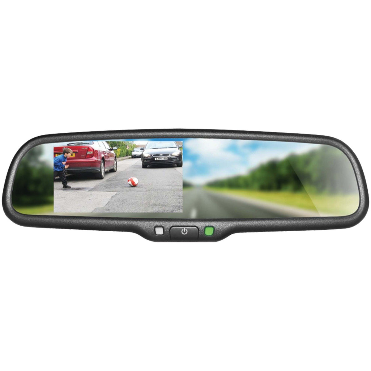 BOYO VISION VTM43M - Replacement Rear-View Mirror with 4.3" TFT-LCD Backup Camera Monitor