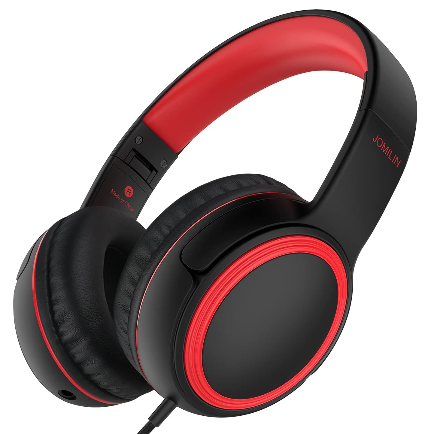JOMILIN A10 Kids Headphones With Microphone, Lightweight Folding Stereo Bass With 1.5M No-Tangle Cord, Portable Wired for Smartphone Tablet Computer…