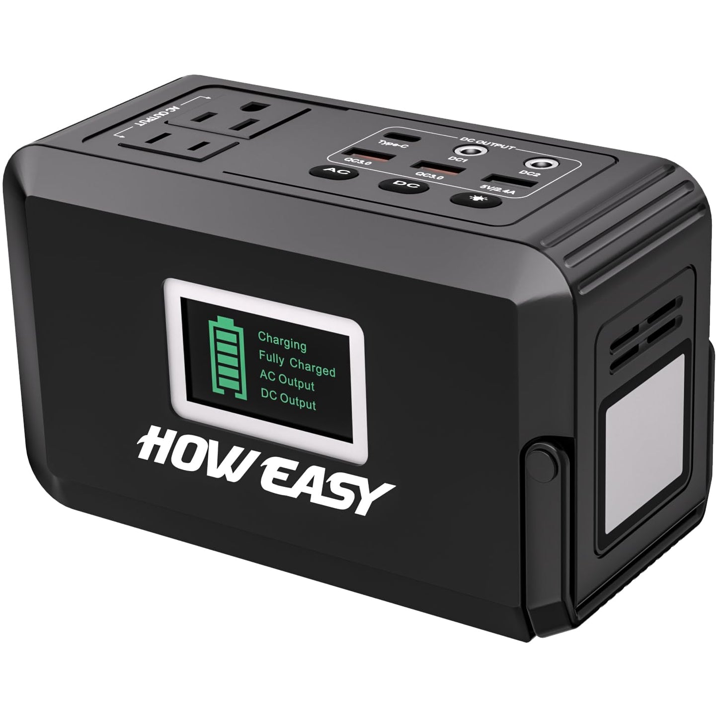 HOWEASY Portable Power Bank, 24000mAh Portable Laptop Charger with 2 110V/120W AC Outlet?Portable Battery Pack & Power Bank for Notebooks, MacBook