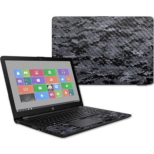 MightySkins Carbon Fiber Skin for HP 15T Laptop 15.6" (2017) - Digital Camo | Protective, Durable Textured Carbon Fiber Finish | Easy to Apply…