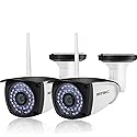 SV3C 2 Pack 5MP Outdoor Home Security Cameras, Dual Band 2.4G 5GHZ WiFi Camera, Onvif IP Cam with Human Motion Detect, RTSP Browser View, 2-Way Audio