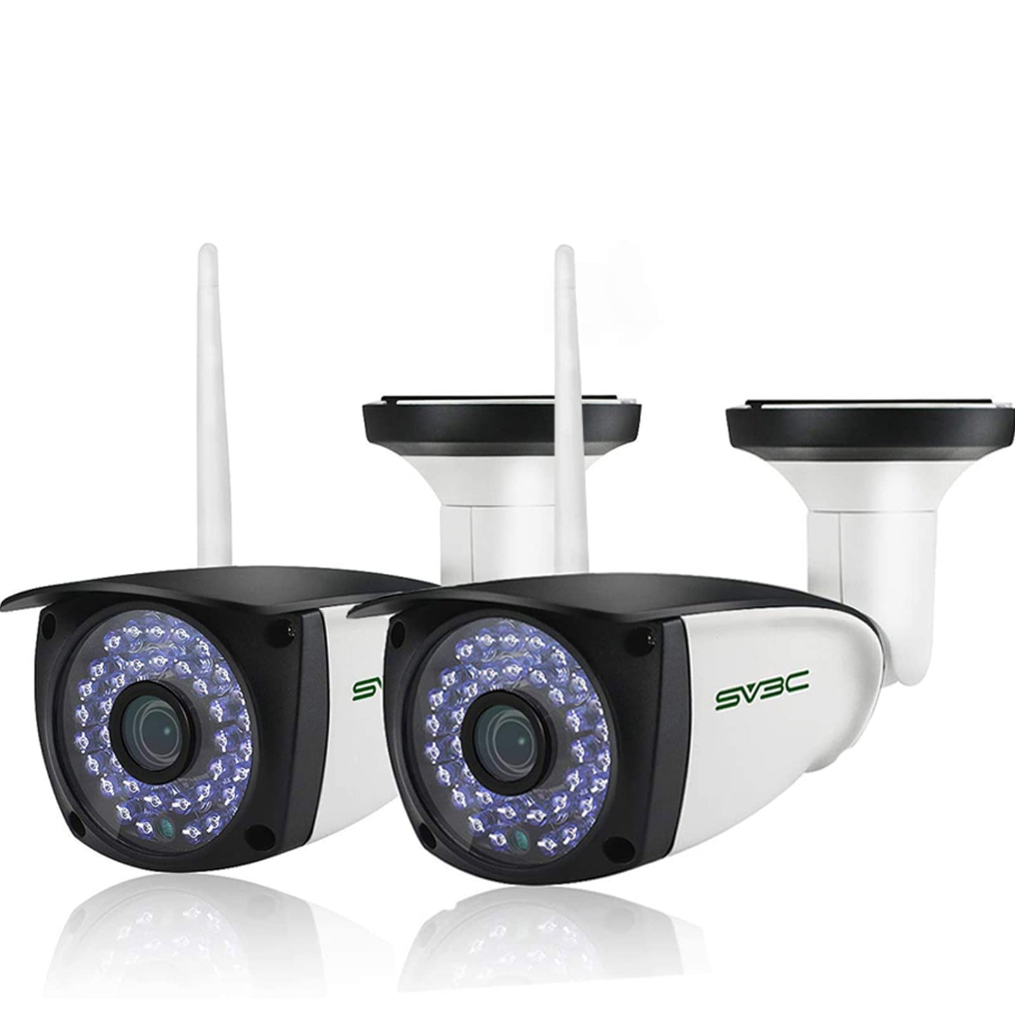 SV3C 2 Pack 5MP Outdoor Home Security Cameras, Dual Band 2.4G 5GHZ WiFi Camera, Onvif IP Cam with Human Motion Detect, RTSP Browser View, 2-Way Audio