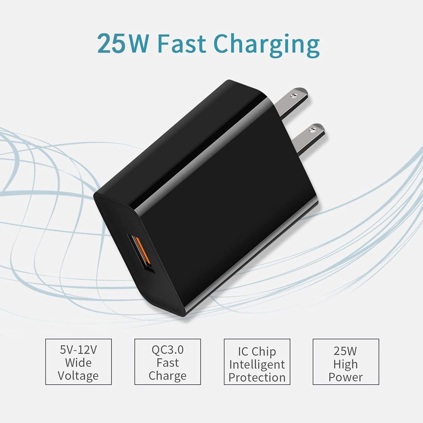 20W Fast Wall QC3.0 Charger USB C Charging Cable Cord for Motorola G Power 2025 2026/2024/2022 G Stylus 2024, Moto Turbo One 5G UW Ace, Edge/Razr