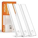 VOZUJI Under Cabinet Rechargeable Lighting: Motion Sensor Dimmable Lights Indoor - Battery Operated Lights - Wireless Activated Closet Light Magnetic