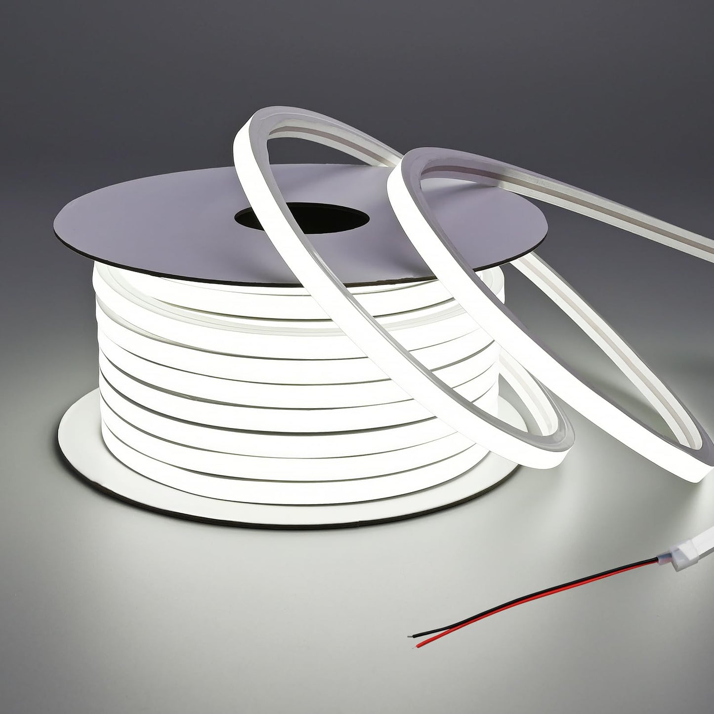 BENLUN 24V LED Neon Strip Lights 49.2FT, 6000K Cool White Led Rope Light Outdoor IP67 Waterproof 10W/M Flexible Cuttable for Bedroom Living Room