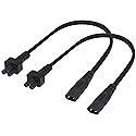 AAOTOKK (2 Pack) IEC 320 C8 to C5 AC Adapter Cable,7.5A 125V Figure 8 Male to Mickey Mouse 3Pole Female AC Power Converter Cable for TV PC Computer…