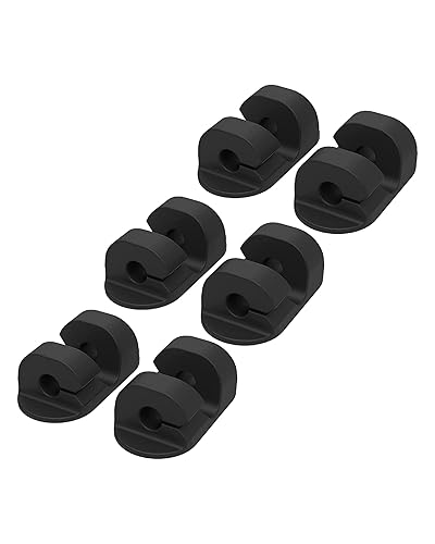 Scosche CMAA2-6PKRP 6 Pack Adhesive Cable Management Clip Kit, Cord Organizer, Wire Holder for Desk, Nightstand, Phone Charger, Computer, Home