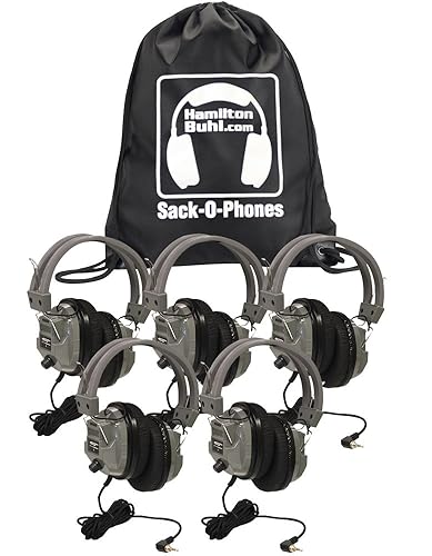 Hamilton Buhl Sack-O-Phones 5 SC7V Deluxe Headphones w/Volume Control in a Carry Bag