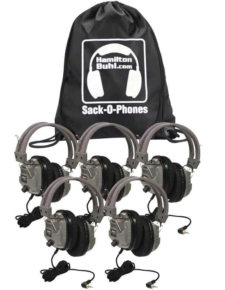 Hamilton Buhl Sack-O-Phones 5 SC7V Deluxe Headphones w/Volume Control in a Carry Bag