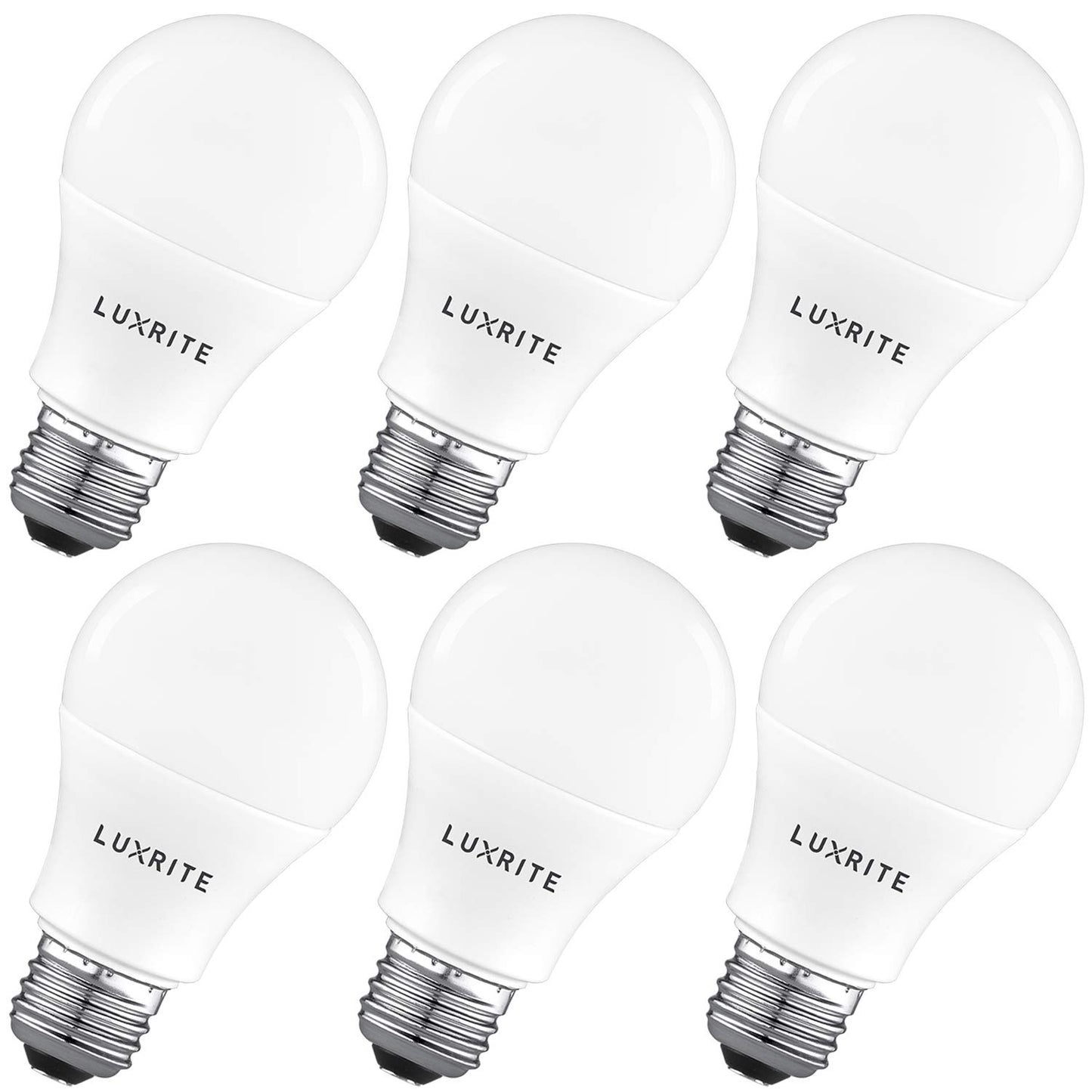 LUXRITE A19 LED Light Bulb 100W Equivalent, 3000K Soft White Non-Dimmable, 1600 Lumens, Standard LED Bulb 15W, E26 Medium Base, UL Listed, Perfect