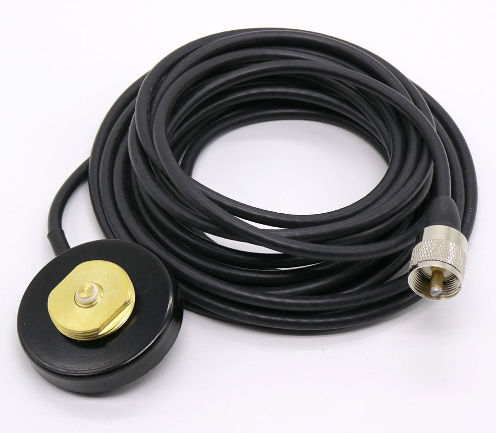 NMO Mount Magnetic Base for Car Bus Taxi Mobile Radio Antenna W/5M Cable