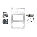 Radio Stereo Car Install Double Din Navigation Silver Bezel Can Bus Factory Amplified Systems Wire Harness & Antenna Adapter Compatible with Dodge