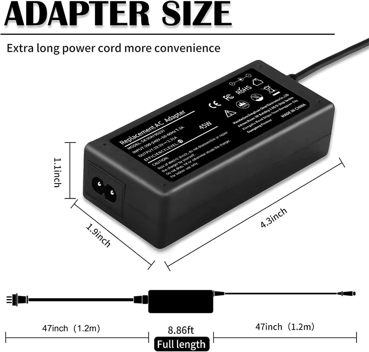 TSKYBEAR 45W Charger Compatible with HP Laptop Charger, Pavilion, Pavilion X360, Elitebook, Stream, Probook, Notebook 11 14 15 15-f272wm 15-f387wm